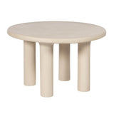 TOV Barbara Cream Textured Indoor / Outdoor 47" Round Dining Table