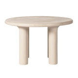 TOV Barbara Cream Textured Indoor / Outdoor 47" Round Dining Table