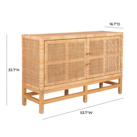 TOV Amara Natural Woven Rattan Buffet