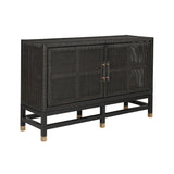 TOV Amara Charcoal Woven Rattan Buffet