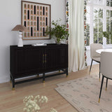 TOV Amara Charcoal Woven Rattan Buffet