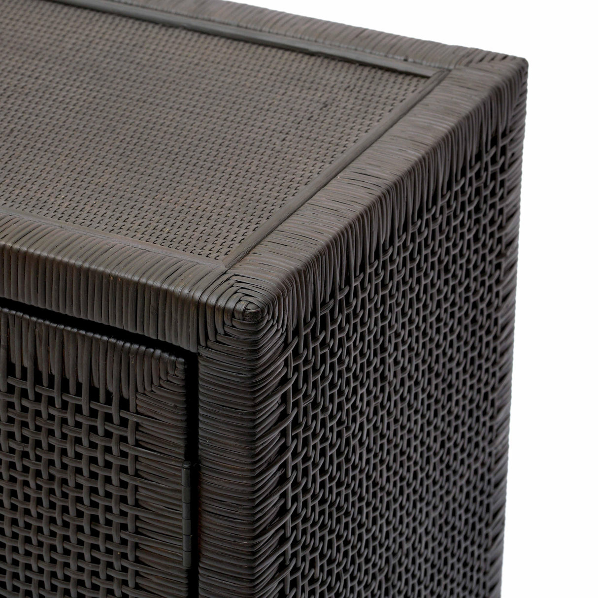 TOV Amara Charcoal Woven Rattan Buffet
