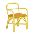 TOV Ginny Yellow Rattan Dining Chair