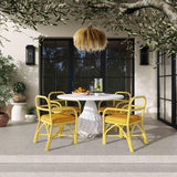 TOV Ginny Yellow Rattan Dining Chair