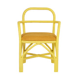 TOV Ginny Yellow Rattan Dining Chair