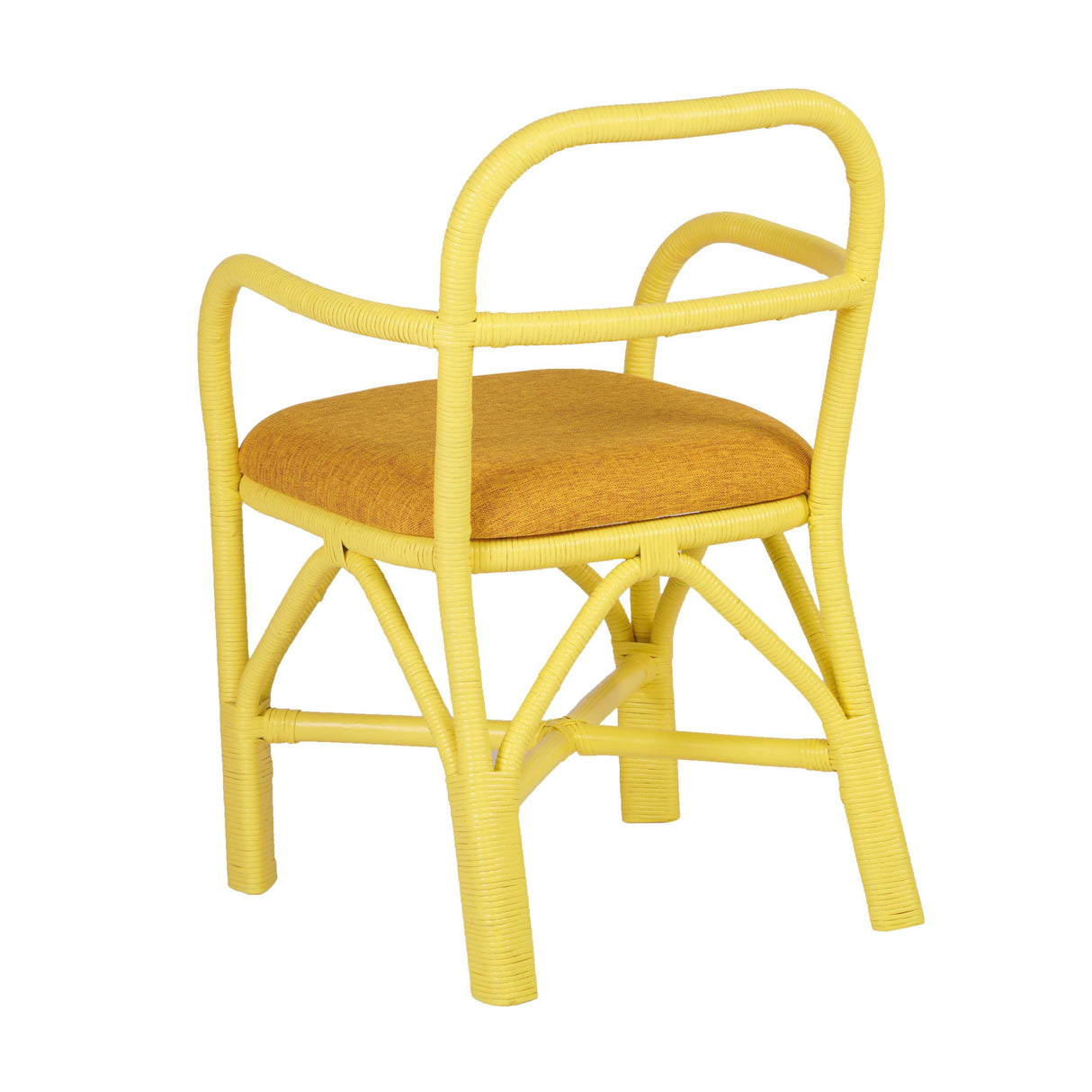 TOV Ginny Yellow Rattan Dining Chair