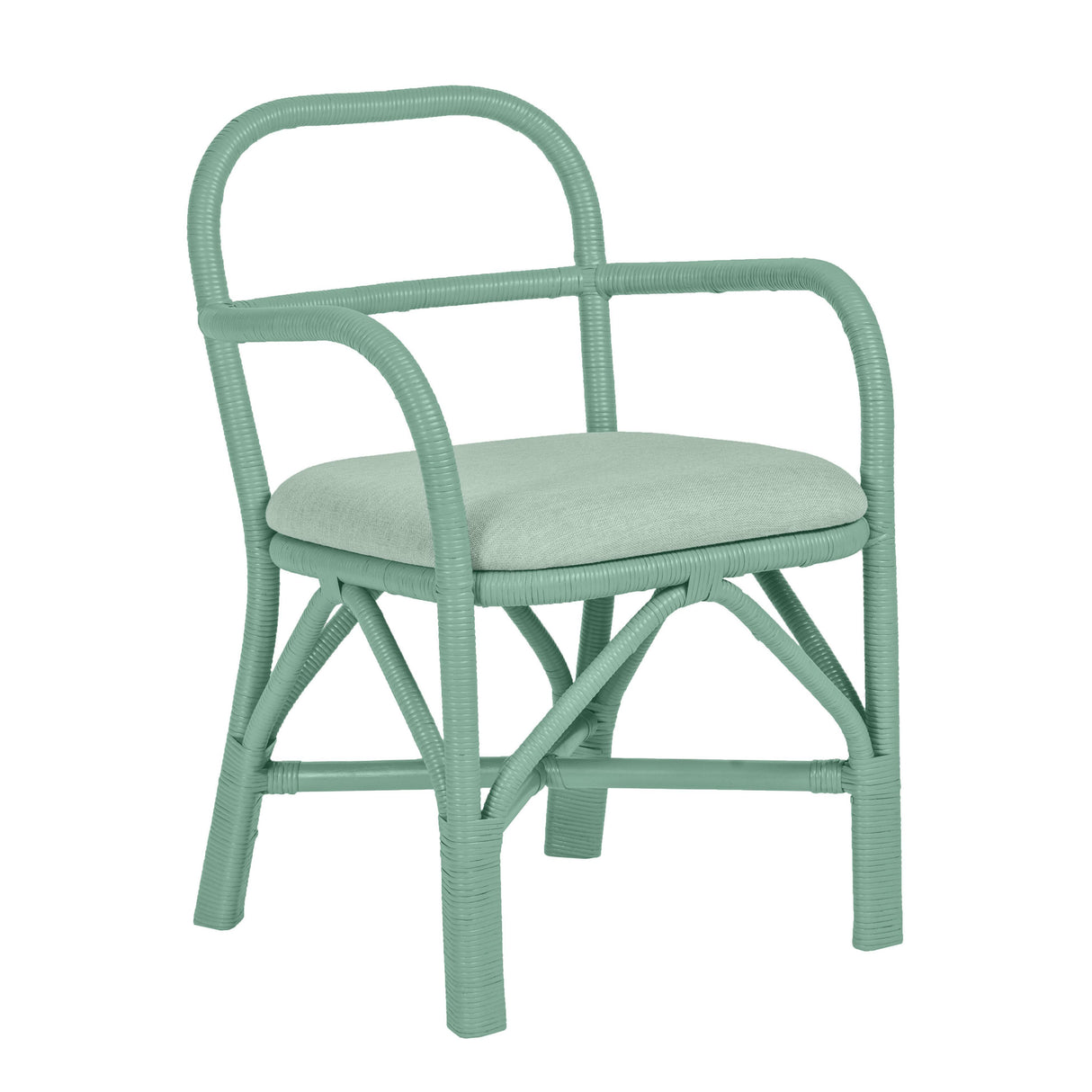 TOV Ginny Green Rattan Dining Chair