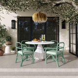 TOV Ginny Green Rattan Dining Chair