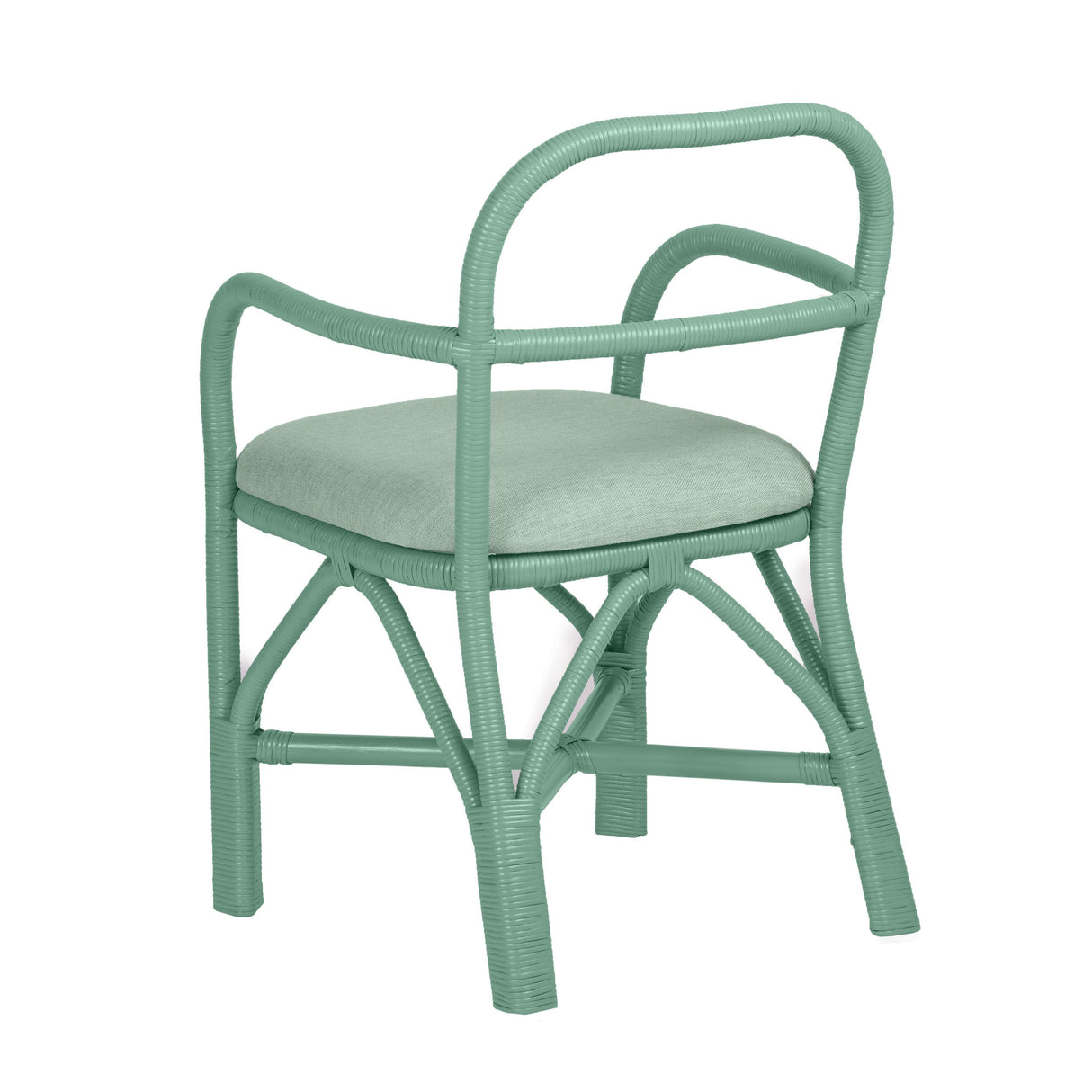 TOV Ginny Green Rattan Dining Chair