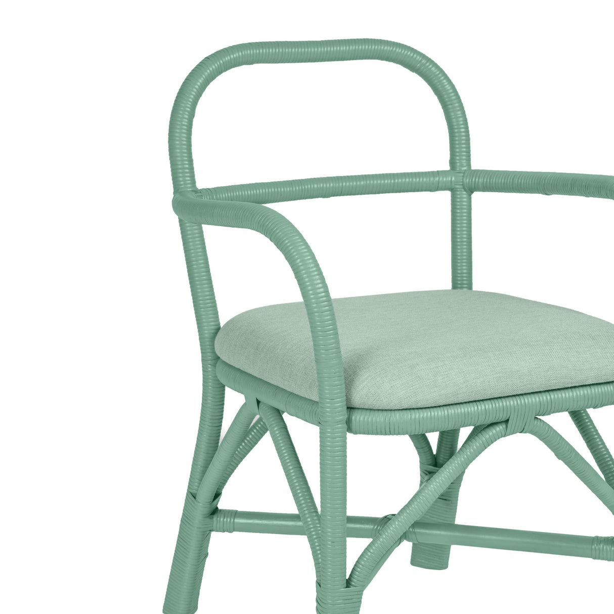 TOV Ginny Green Rattan Dining Chair