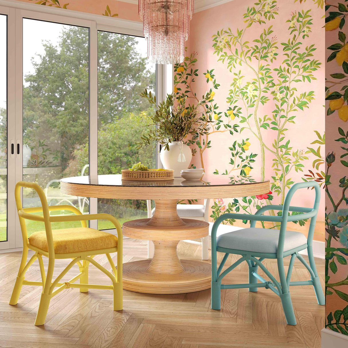 TOV Apollonia Natural Rattan Round Dining Table