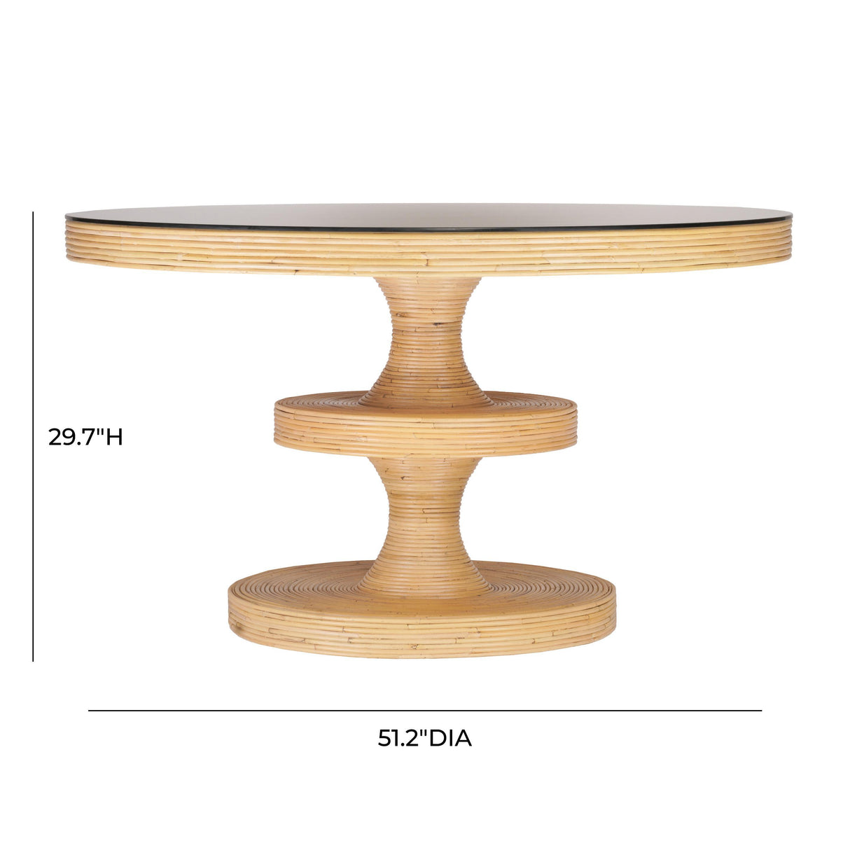 TOV Apollonia Natural Rattan Round Dining Table