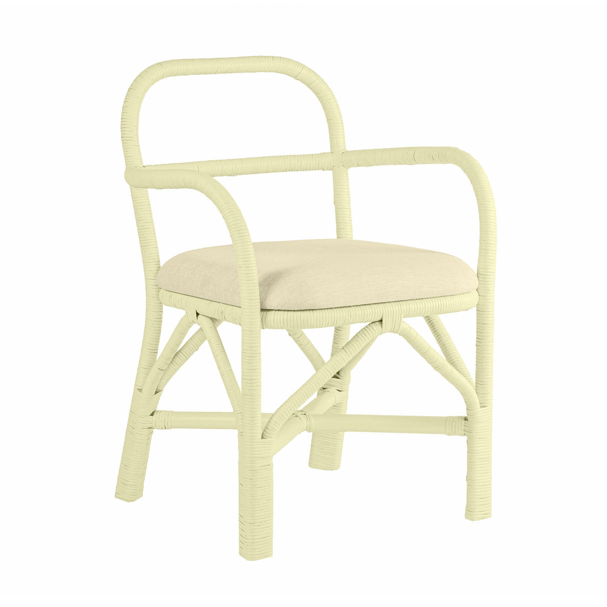 TOV Ginny Cream Rattan Dining Chair