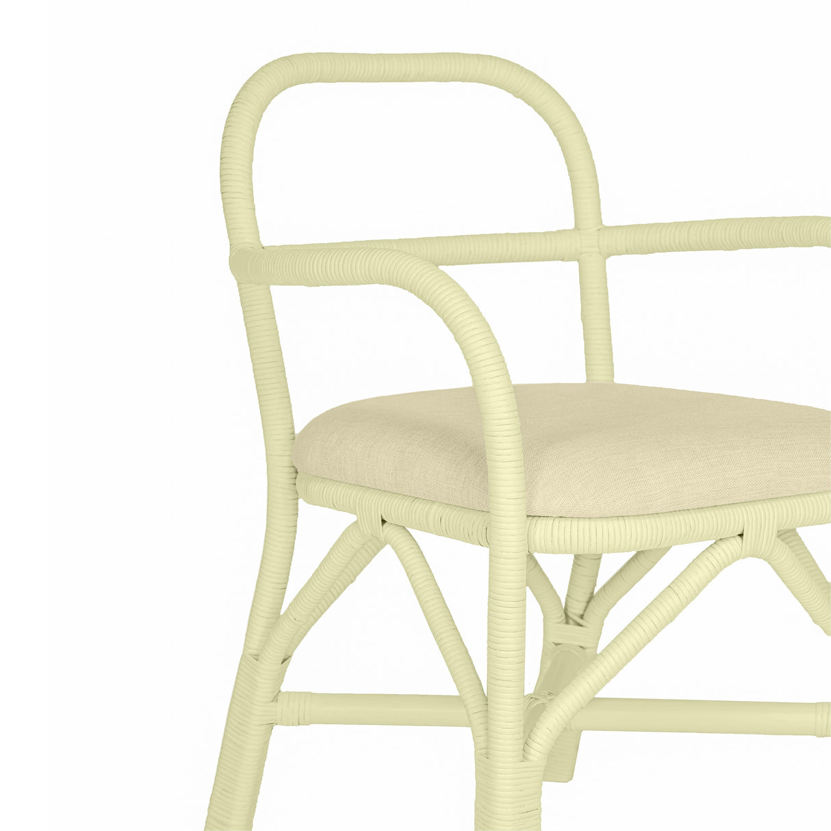 TOV Ginny Cream Rattan Dining Chair