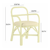 TOV Ginny Cream Rattan Dining Chair
