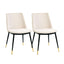 TOV Evora Cream Velvet Chair - Gold Legs (Set of 2)