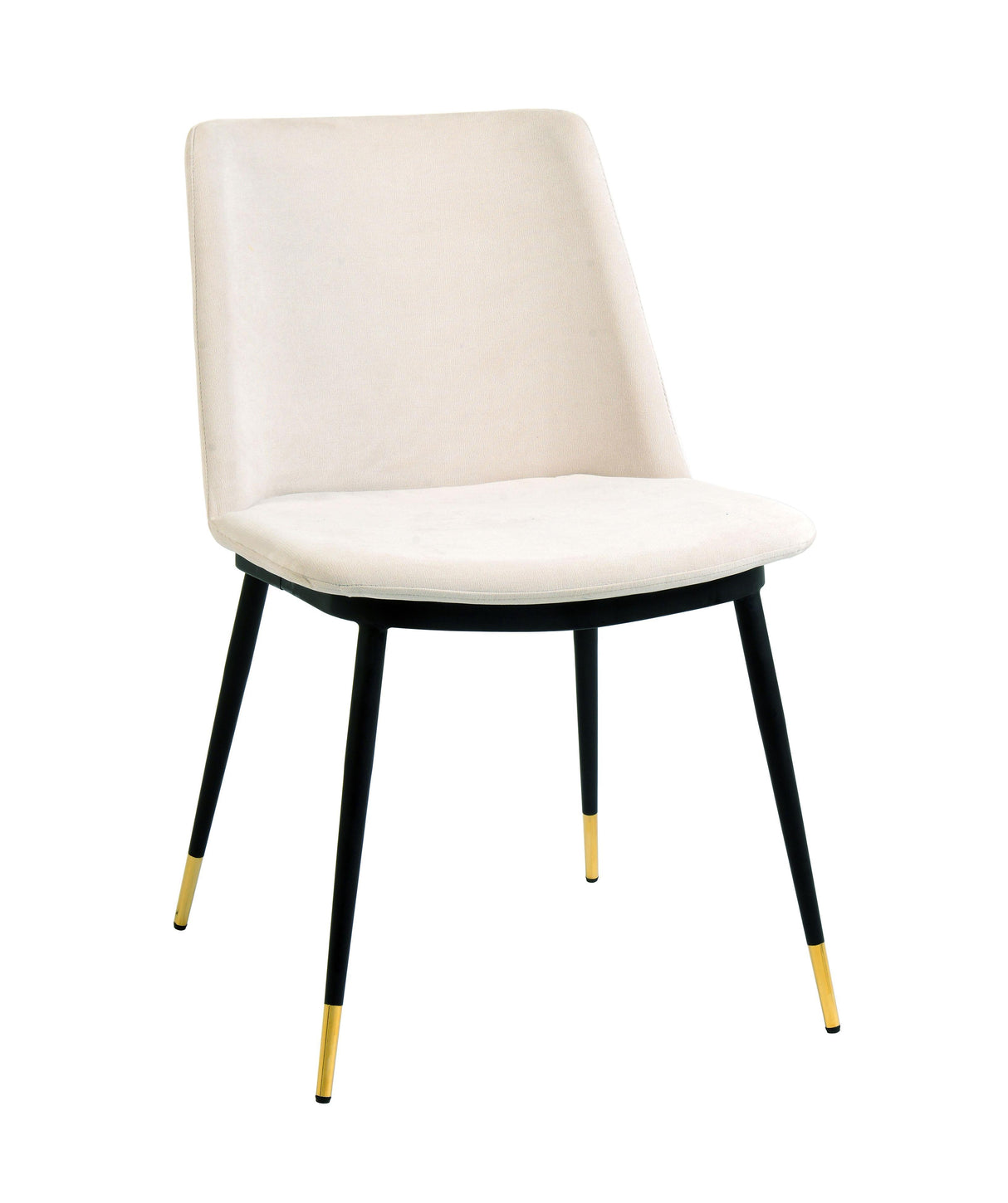 TOV Evora Cream Velvet Chair - Gold Legs (Set of 2)