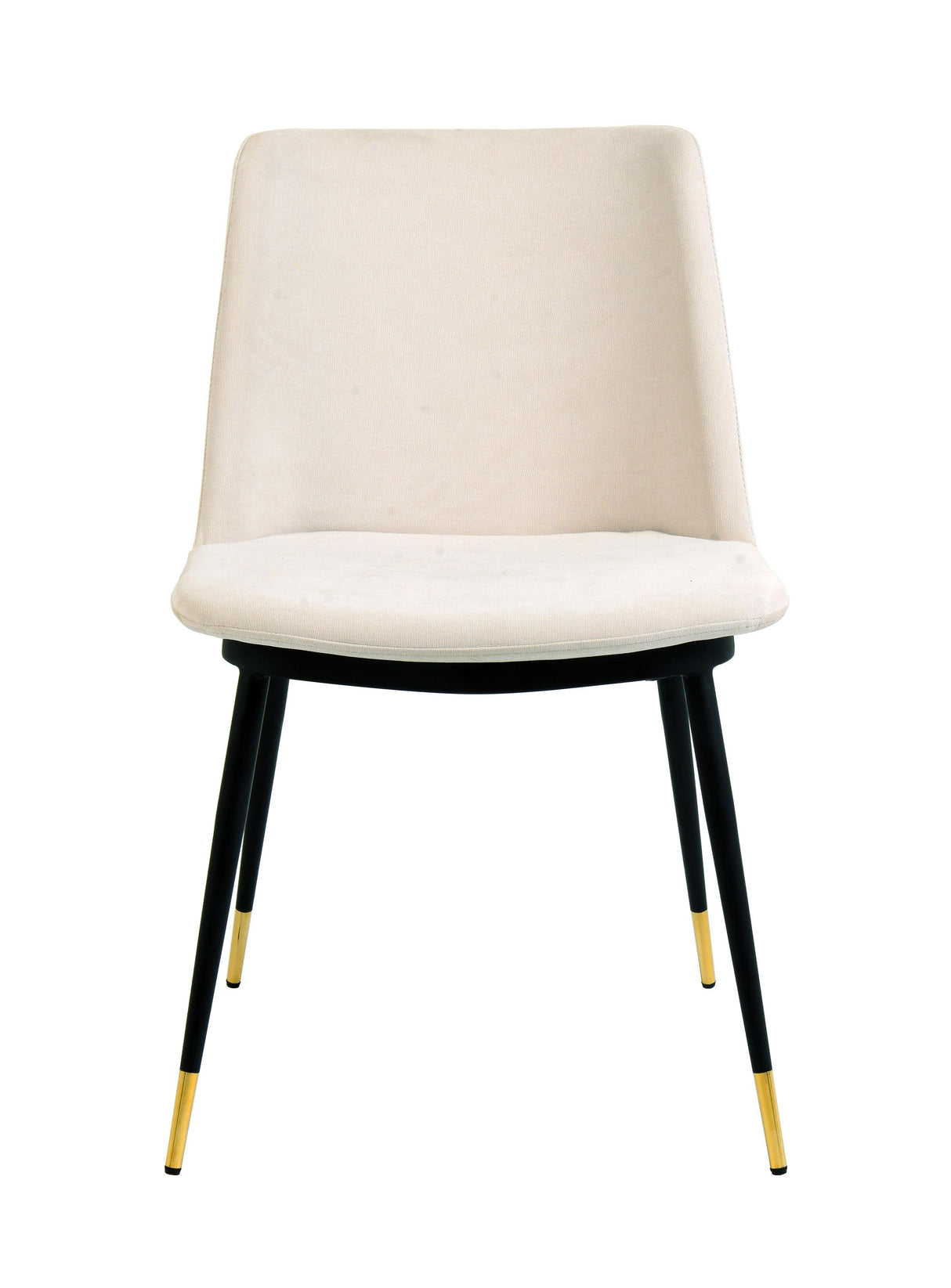 TOV Evora Cream Velvet Chair - Gold Legs (Set of 2)