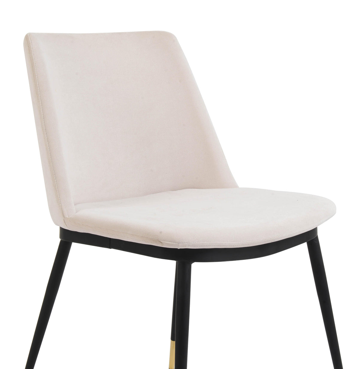 TOV Evora Cream Velvet Chair - Gold Legs (Set of 2)