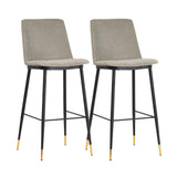 TOV Evora Grey Velvet Counter Stool (Set of 2)