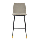 TOV Evora Grey Velvet Counter Stool (Set of 2)