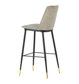TOV Evora Grey Velvet Counter Stool (Set of 2)