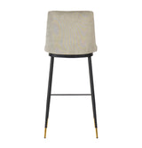 TOV Evora Grey Velvet Counter Stool (Set of 2)