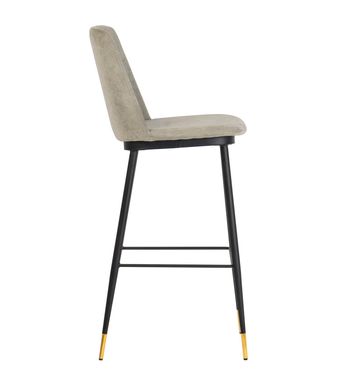 TOV Evora Grey Velvet Counter Stool (Set of 2)