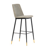TOV Evora Grey Velvet Counter Stool (Set of 2)