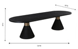 TOV Rishi Black Rope Oval Table