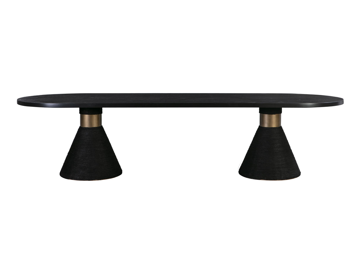 TOV Rishi Black Rope Oval Table