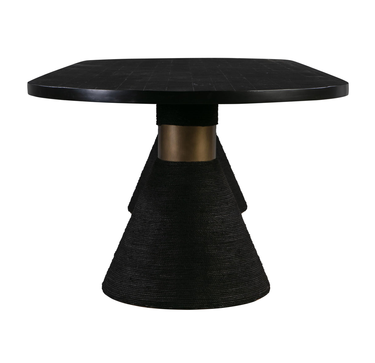 TOV Rishi Black Rope Oval Table