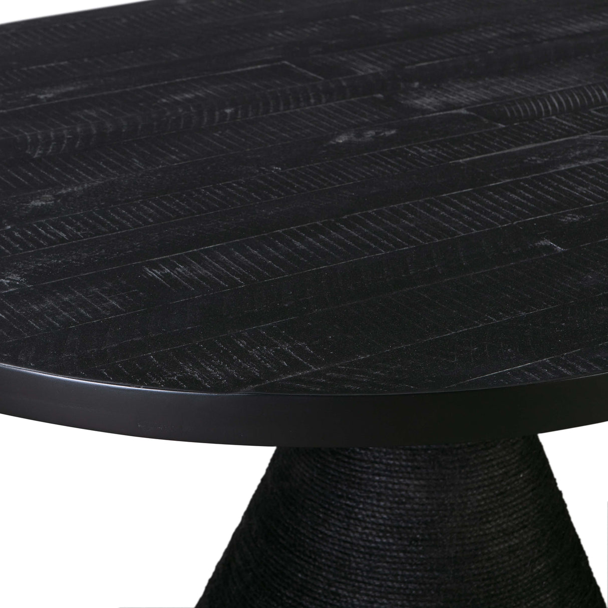 TOV Rishi Black Rope Oval Table