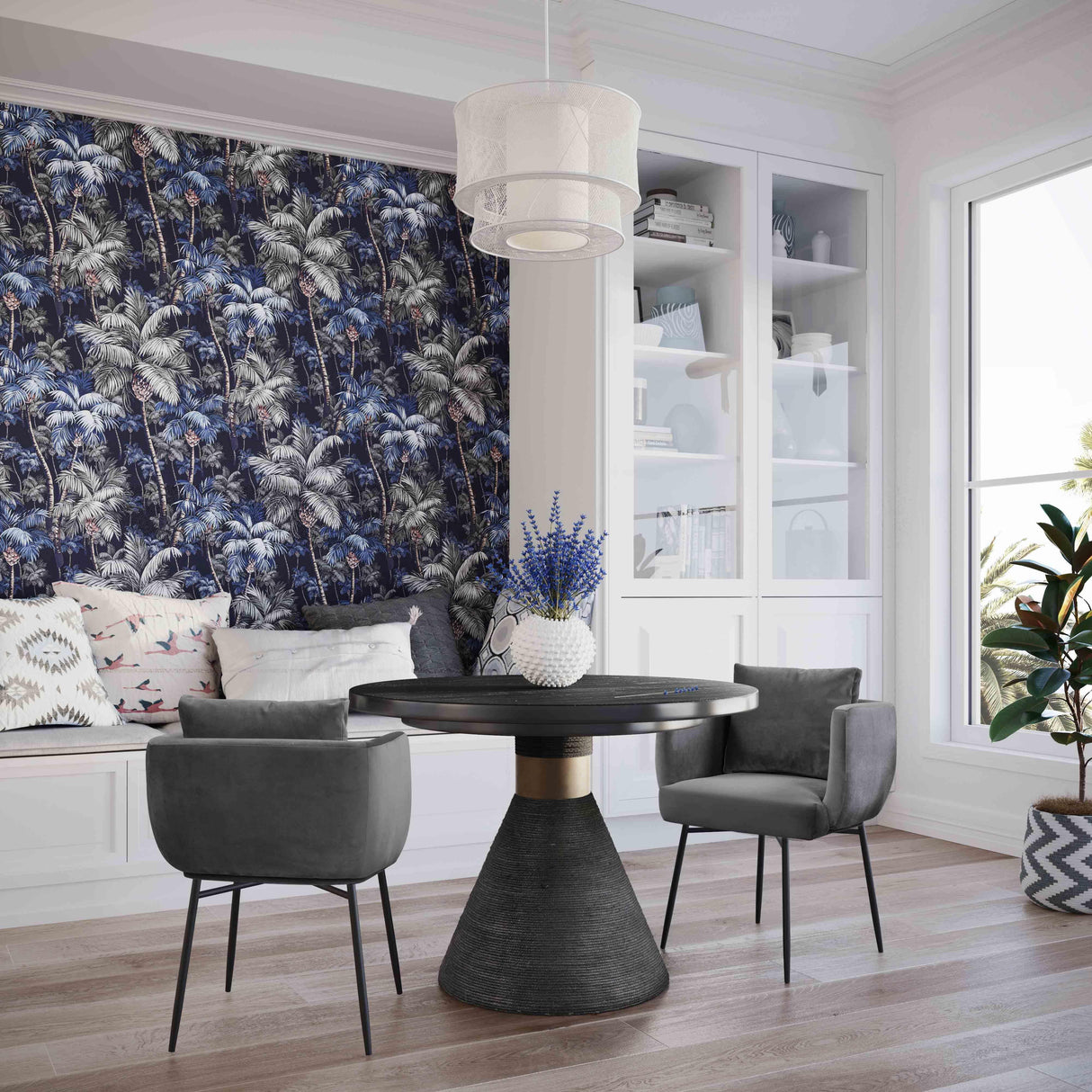 TOV Rishi Black Rope Round Table