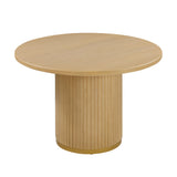 TOV Chelsea Natural Oak Wood Round Dining Table