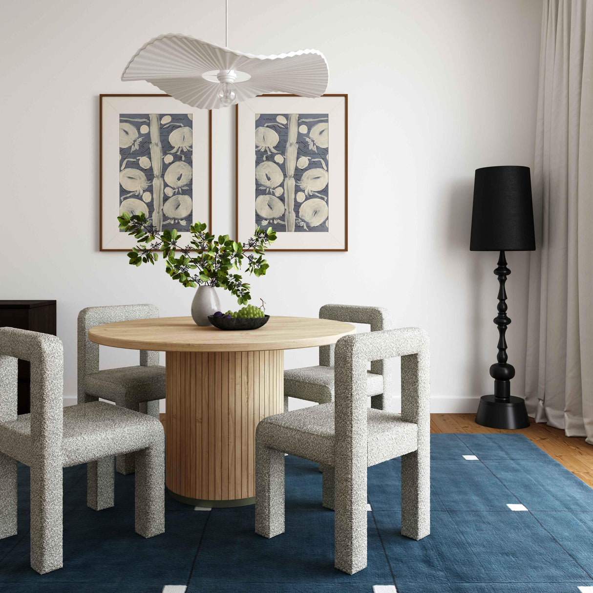 TOV Chelsea Natural Oak Wood Round Dining Table