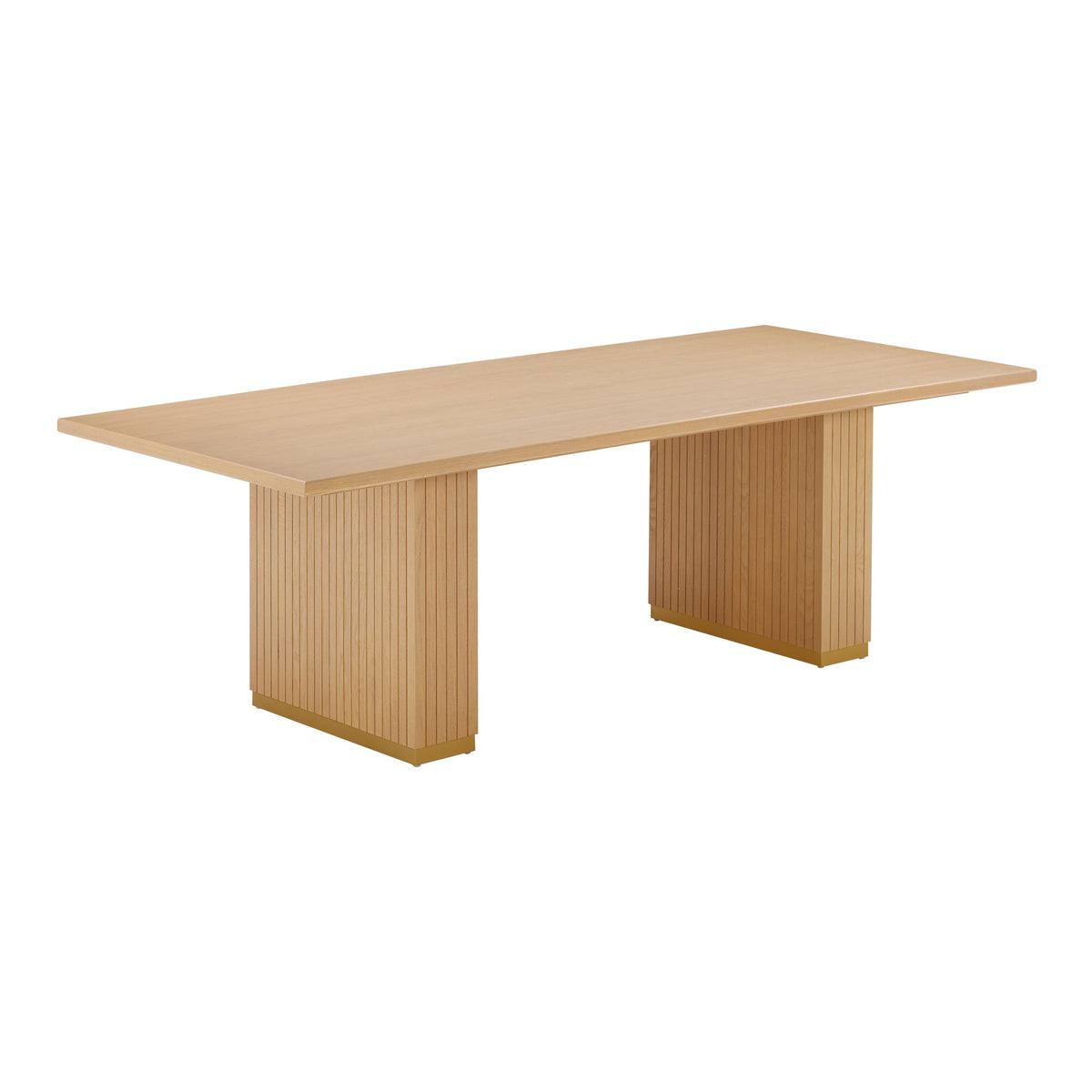 TOV Chelsea Natural Oak Wood 96 inch Rectangular Dining Table
