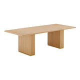 TOV Chelsea Natural Oak Wood 96 inch Rectangular Dining Table