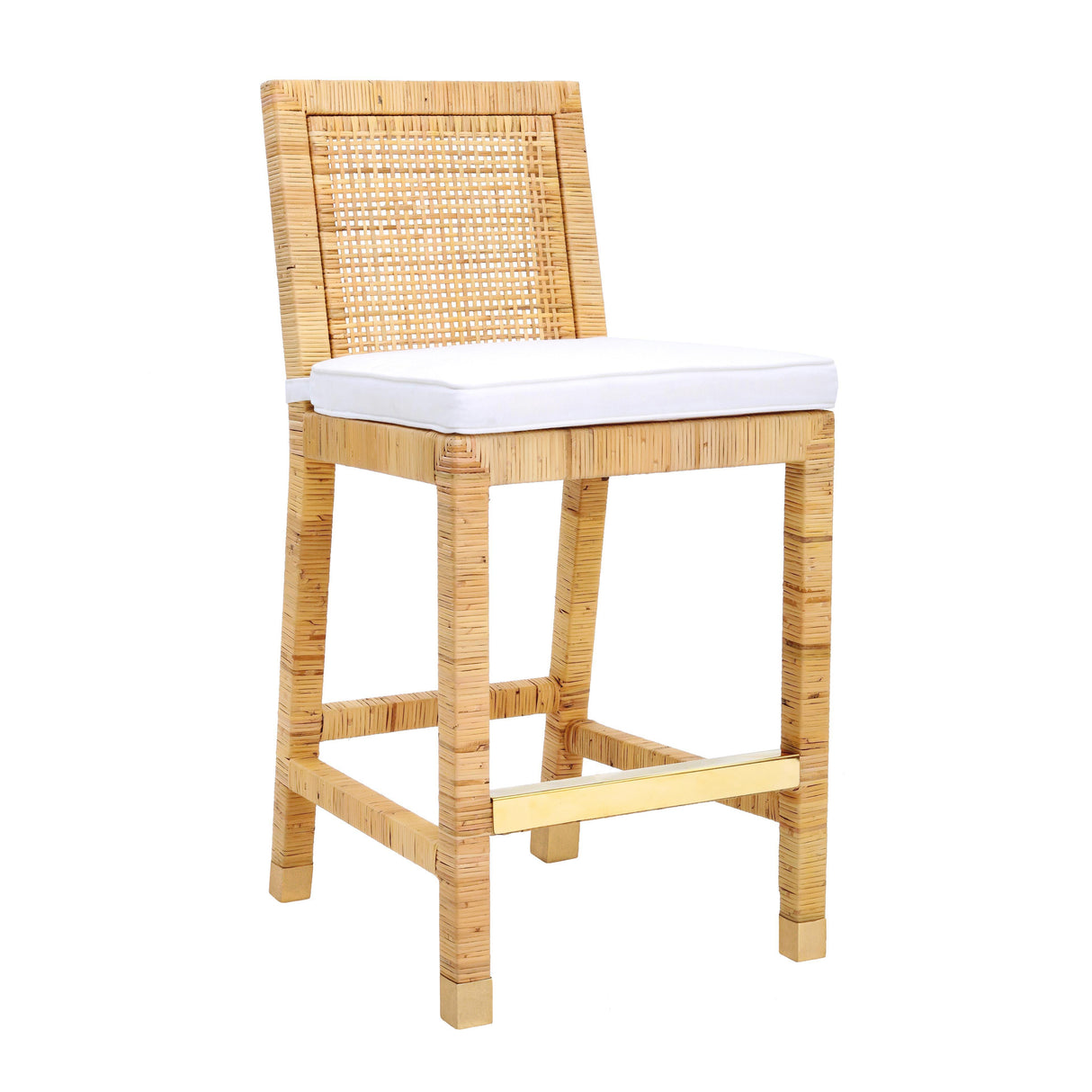 TOV Amara Rattan Performance Fabric Counter Stool