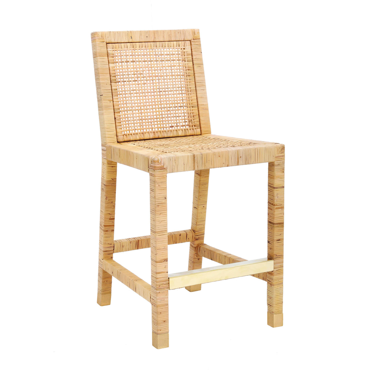 TOV Amara Rattan Performance Fabric Counter Stool