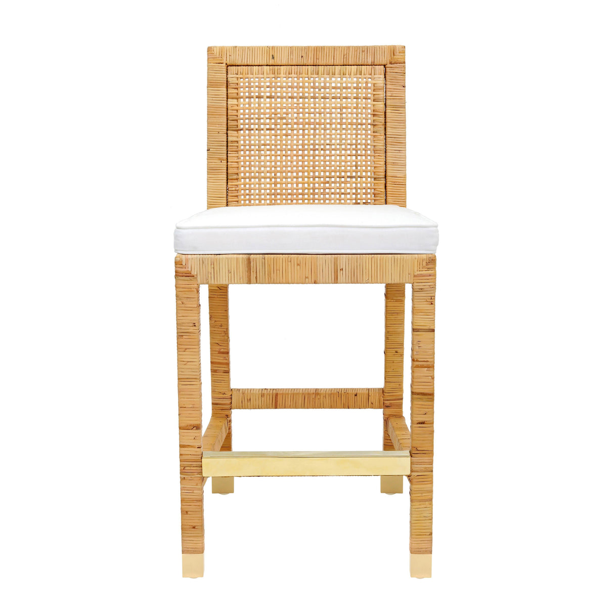 TOV Amara Rattan Performance Fabric Counter Stool