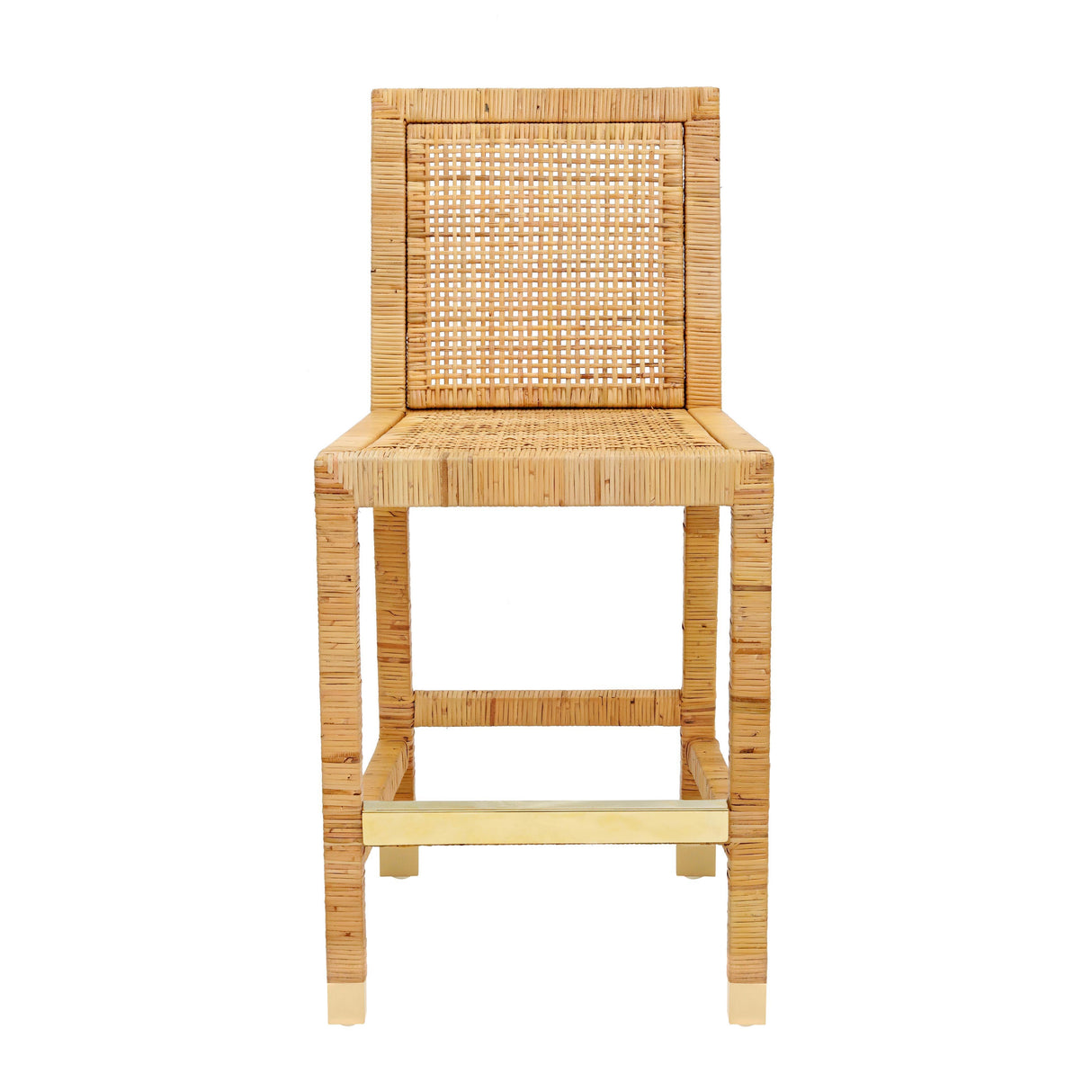 TOV Amara Rattan Performance Fabric Counter Stool