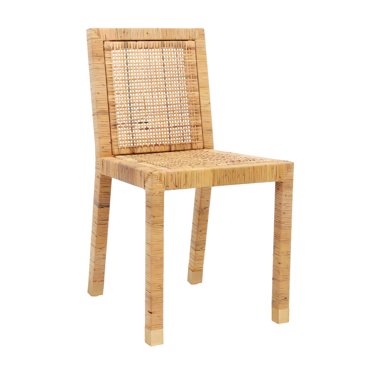 TOV Amara Rattan Performance Fabric Dining Chair