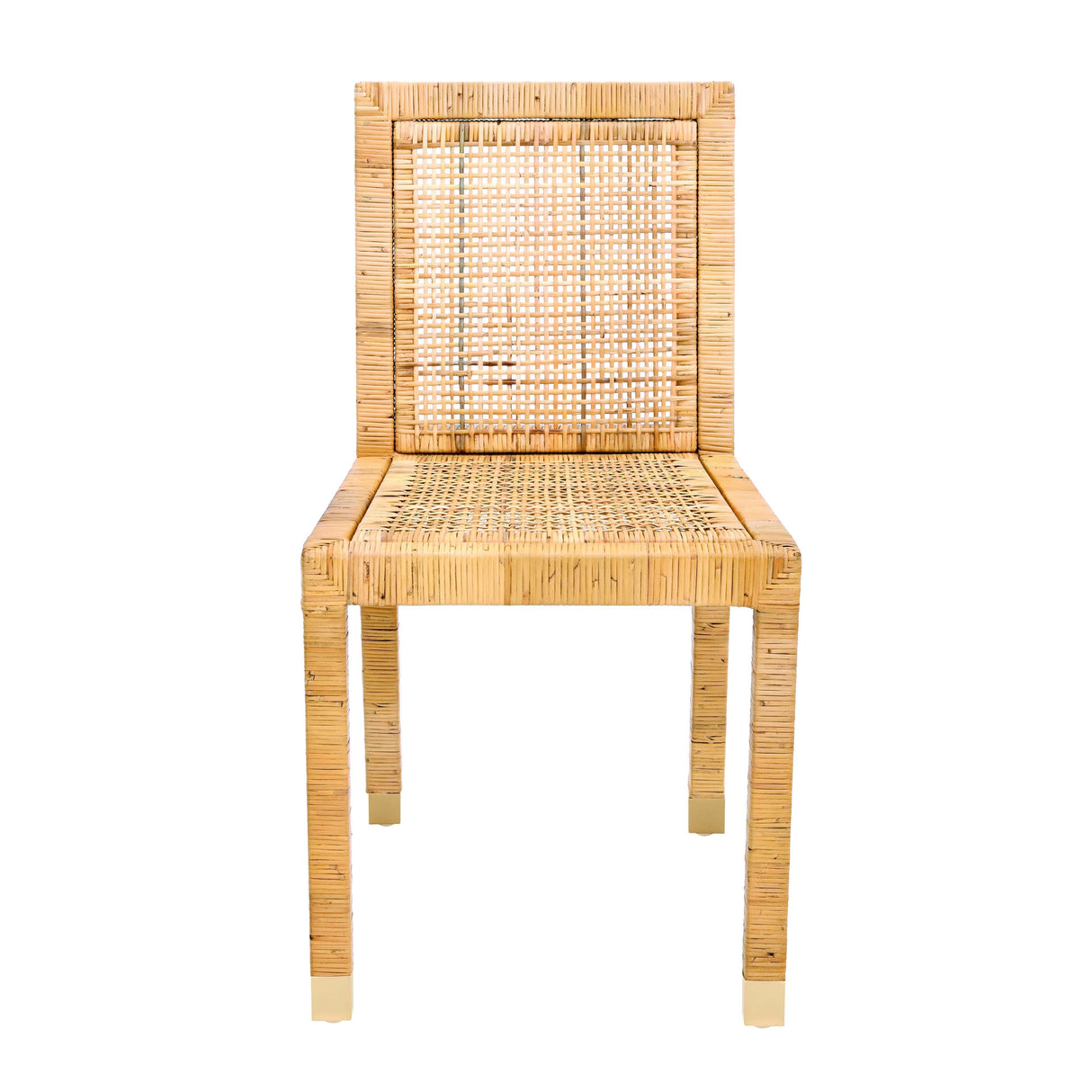 TOV Amara Rattan Performance Fabric Dining Chair