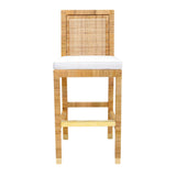 TOV Amara Rattan Performance Fabric Bar Stool