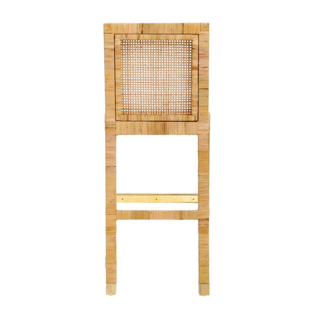 TOV Amara Rattan Performance Fabric Bar Stool