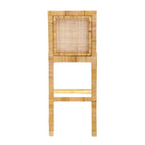 TOV Amara Rattan Performance Fabric Bar Stool