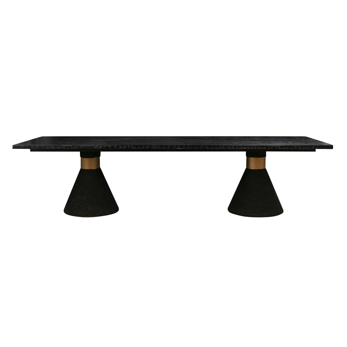 TOV Rishi Black Rope Rectangular Table