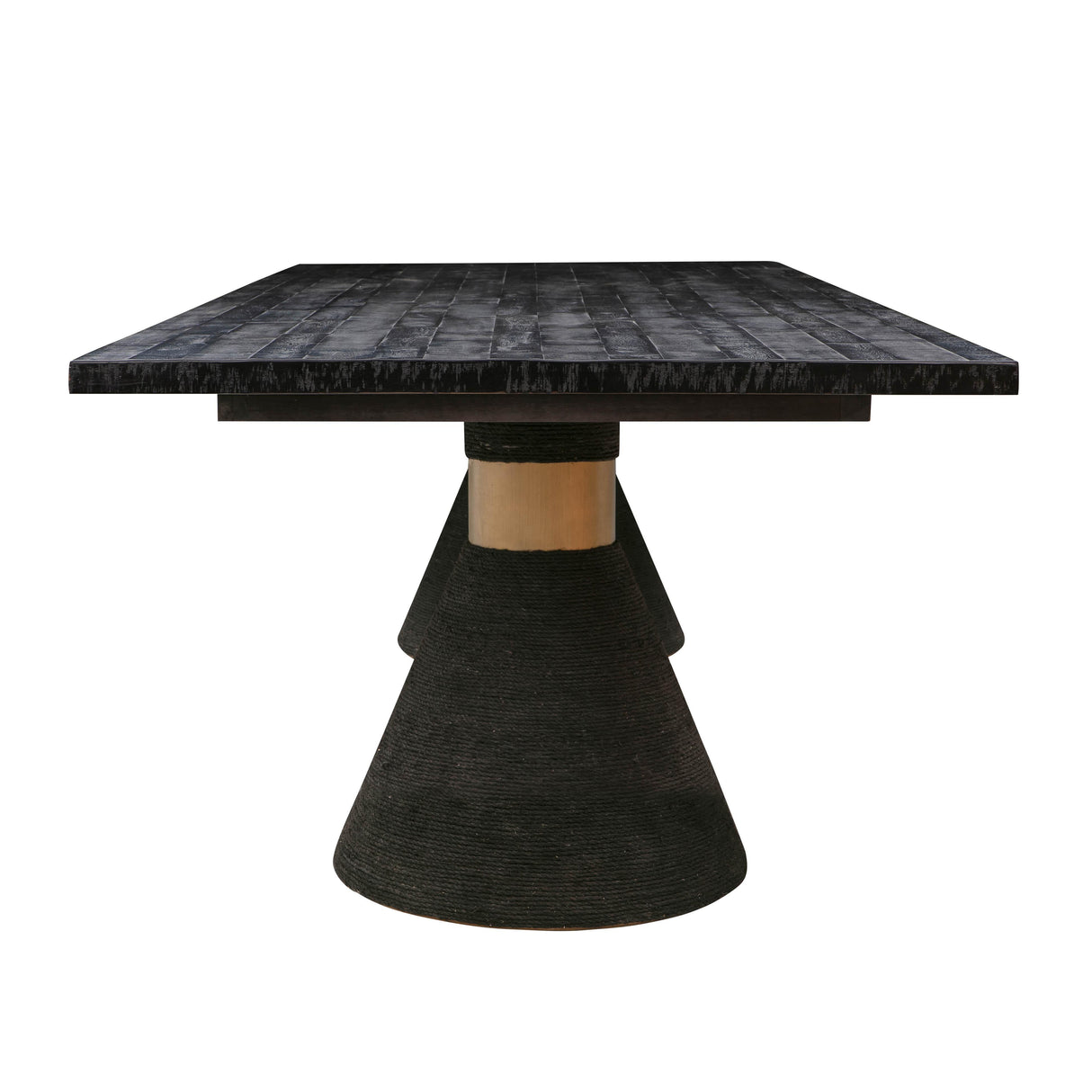 TOV Rishi Black Rope Rectangular Table