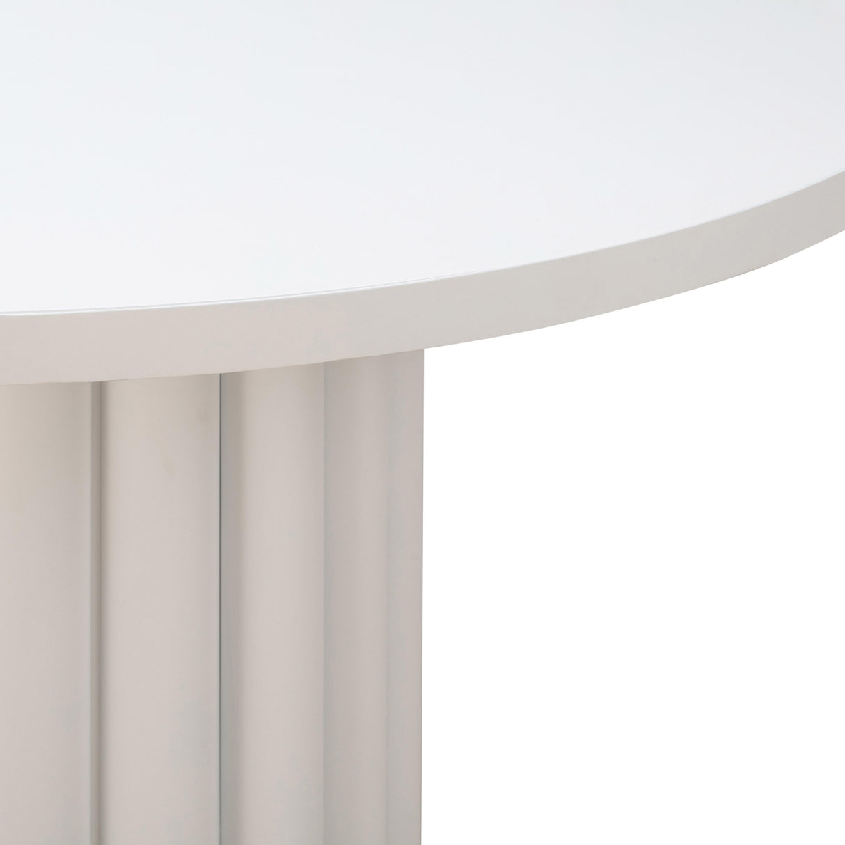 TOV Kali 55 Inch White Round Dining Table